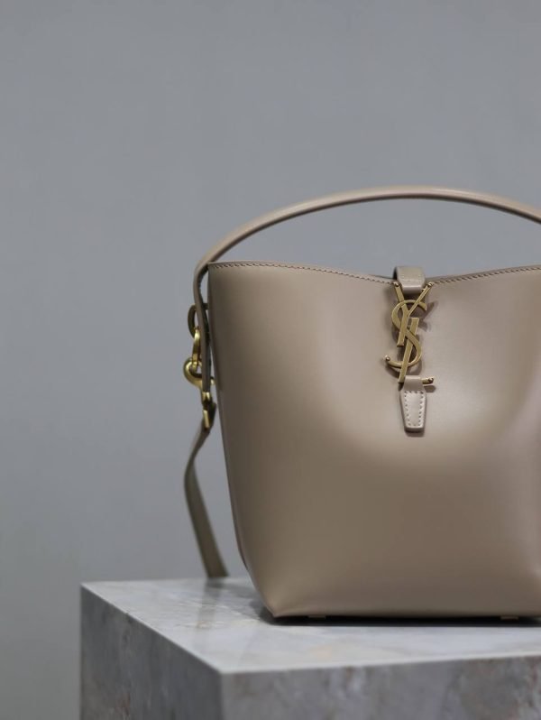 Saint Laurent YSL Le 37 Gold label Logo Bucket Bag - Image 2