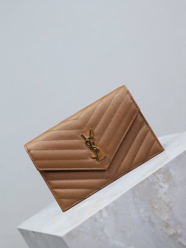 Saint Laurent YSL Chain Strap Envelope Bag - Image 2