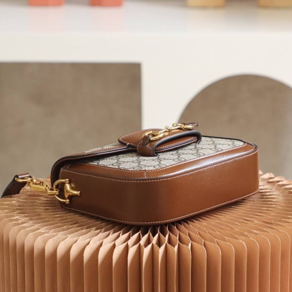 GUCCI Horsebit 1955 Brown Mini - Image 3