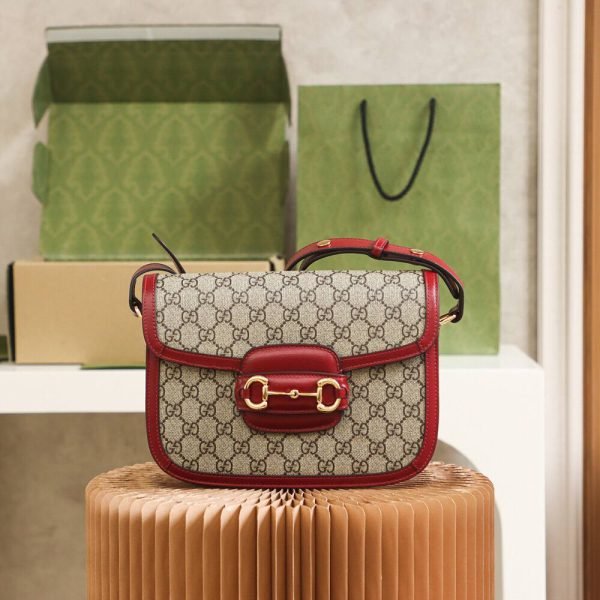 GUCCI Horsebit 1955 Trumpet Red