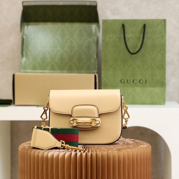 GUCCI Horsebit 1955 Beige Mini