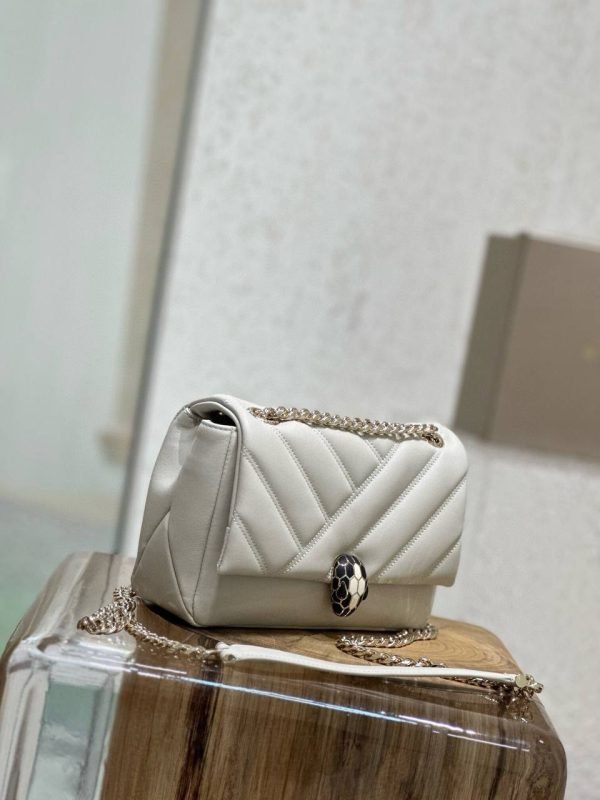 BVLGARI Serpenti Cabochon White Gold Chain - Image 2