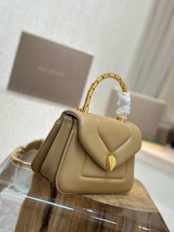 BVLGARI Serpenti Reverse Khaki Hand Bag - Image 2