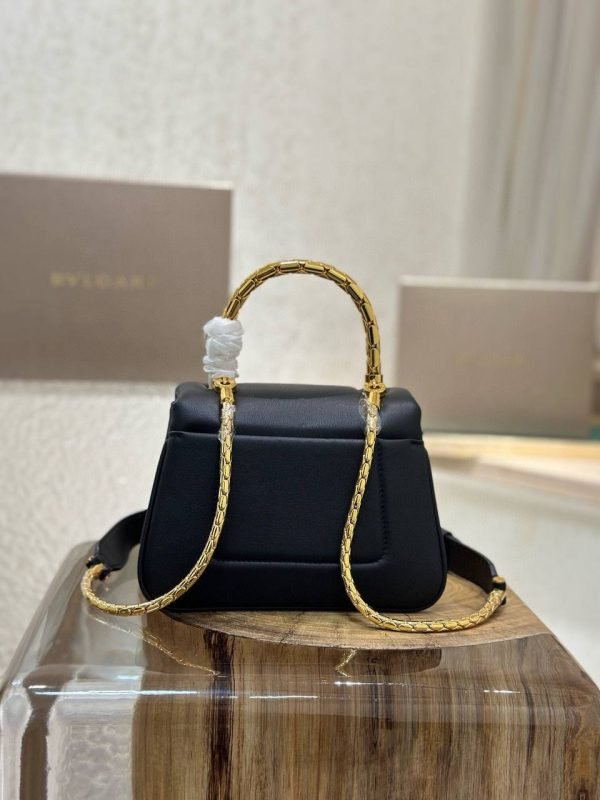 BVLGARI Serpenti Reverse Black Hand Bag - Image 4