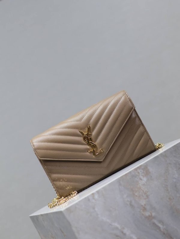 Saint Laurent YSL Cassandre Gold Label Logo Envelope bag - Image 2