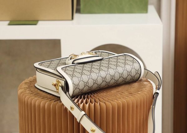 GUCCI Horsebit 1955 Trumpet White - Image 3