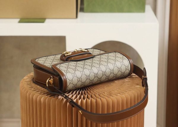 GUCCI Horsebit 1955 Trumpet Brown - Image 3