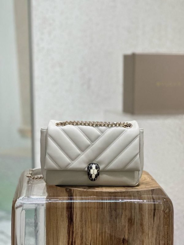 BVLGARI Serpenti Cabochon White Gold Chain