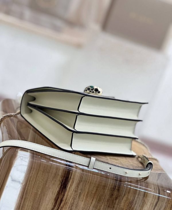 BVLGARI Serpenti Forever White Hand Bag - Image 3