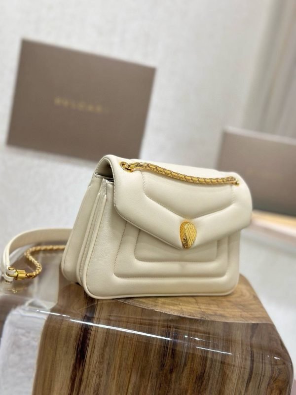 BVLGARI Serpenti Reverse White Crossbody Bag - Image 2