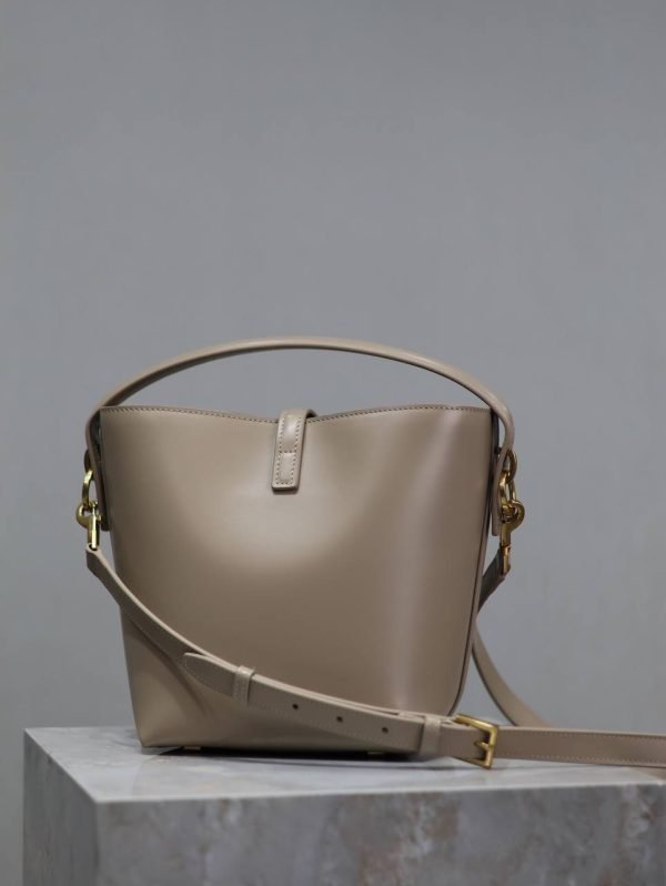 Saint Laurent YSL Le 37 Gold label Logo Bucket Bag - Image 4