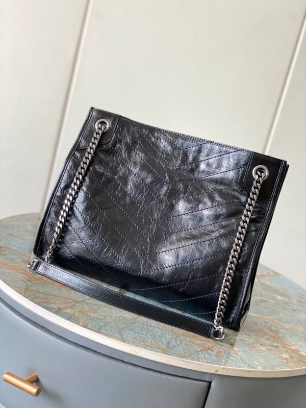 Saint Laurent YSL Niki Black label Logo Tote Bag - Image 4