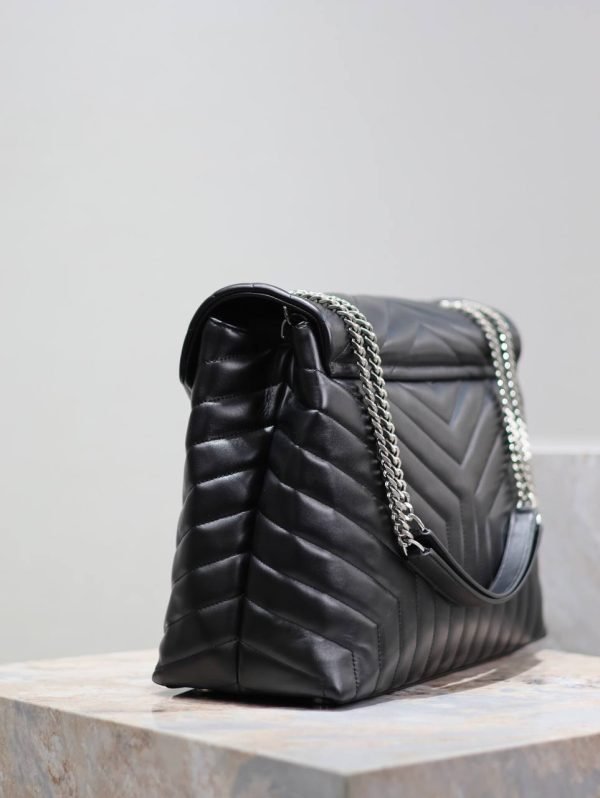 Saint Laurent YSL LouLou Silver marker Shoulder Bag - Image 3