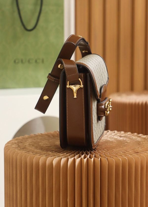 GUCCI Horsebit 1955 Trumpet Brown - Image 2