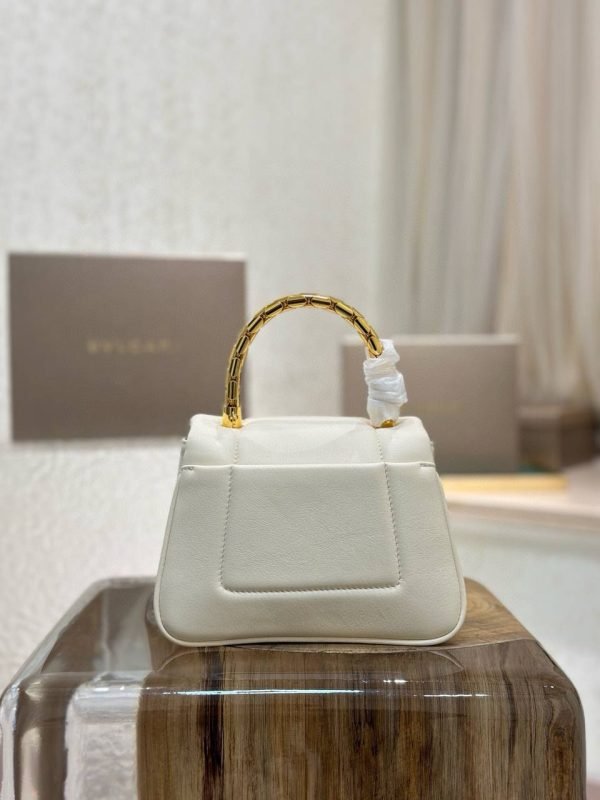 BVLGARI Serpenti Reverse White HandBag - Image 4
