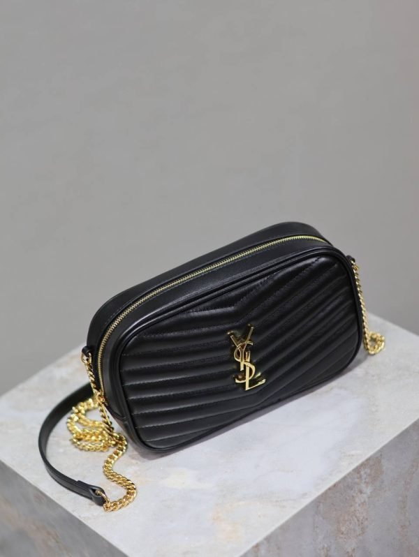 Saint Laurent YSL Lou  Gold Chain Envelope Bag - Image 3