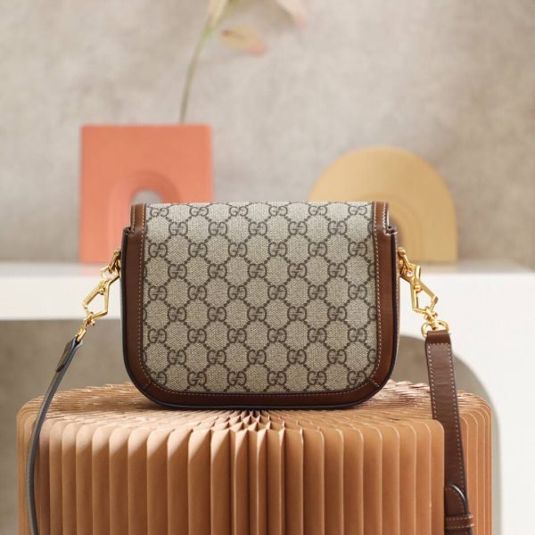 GUCCI Horsebit 1955 Brown Mini - Image 4
