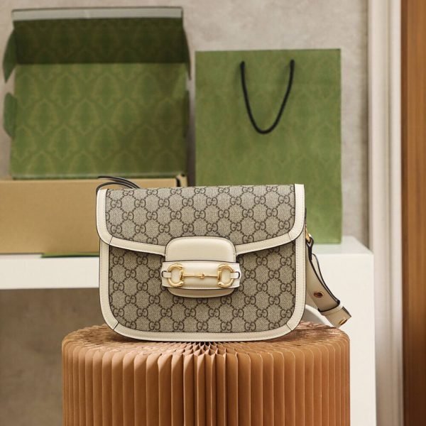 GUCCI Horsebit 1955 Trumpet White