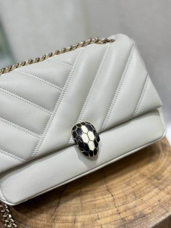 BVLGARI Serpenti Cabochon White Gold Chain - Image 3