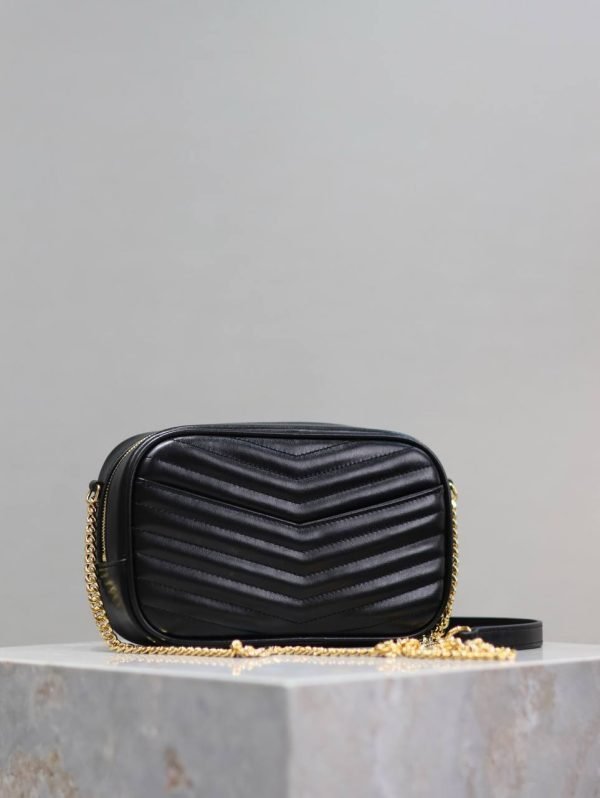 Saint Laurent YSL Lou  Gold Chain Envelope Bag - Image 4
