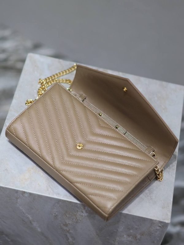 Saint Laurent YSL Cassandre Gold Label Logo Envelope bag - Image 3