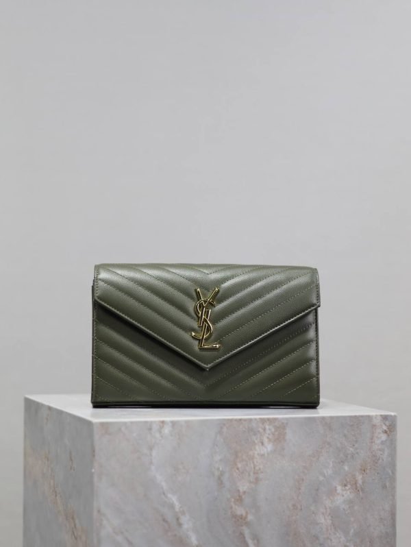 Saint Laurent YSL Monogram Chain Strap Envelope bag