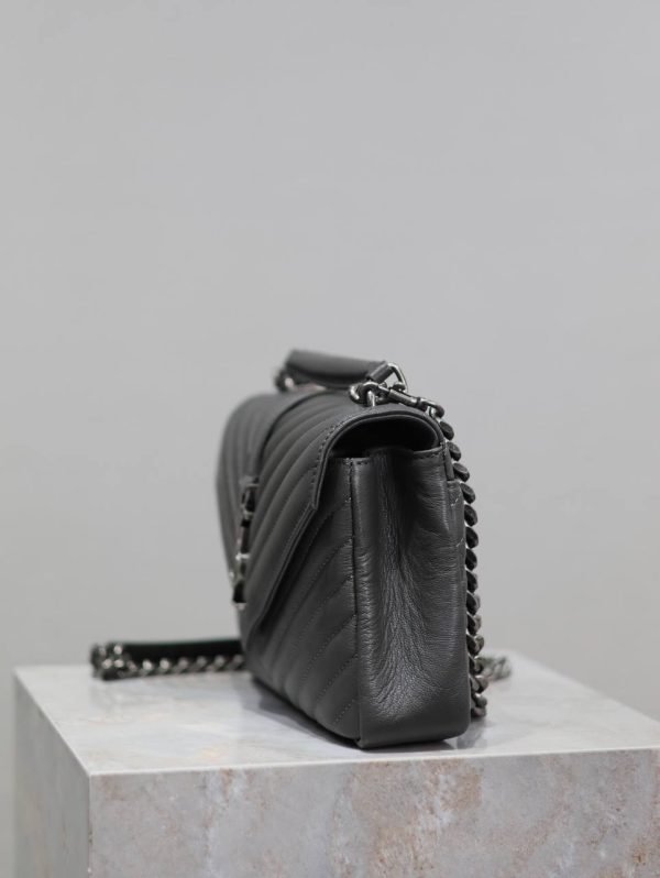 Saint Laurent YSL LouLou Silver marker Shoulder Bag - Image 2