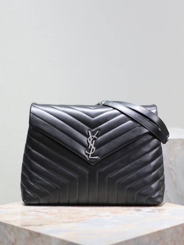 Saint Laurent YSL LouLou Silver marker Shoulder Bag