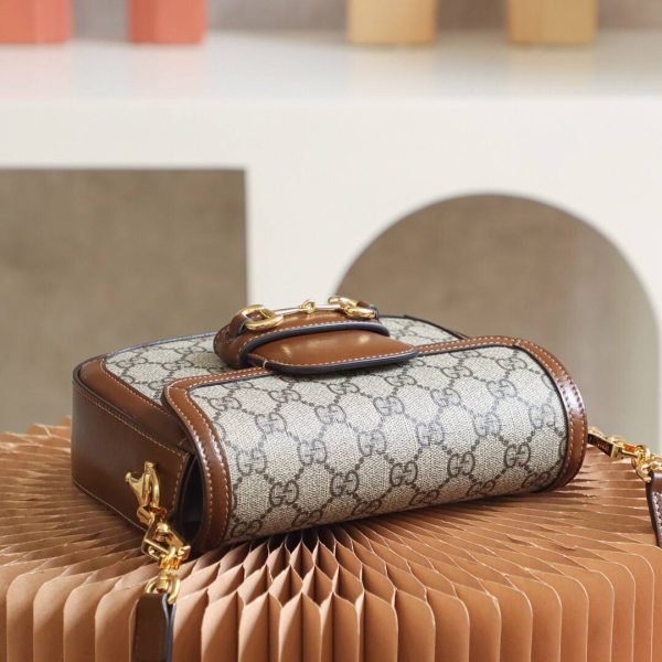 GUCCI Horsebit 1955 Brown Mini - Image 2