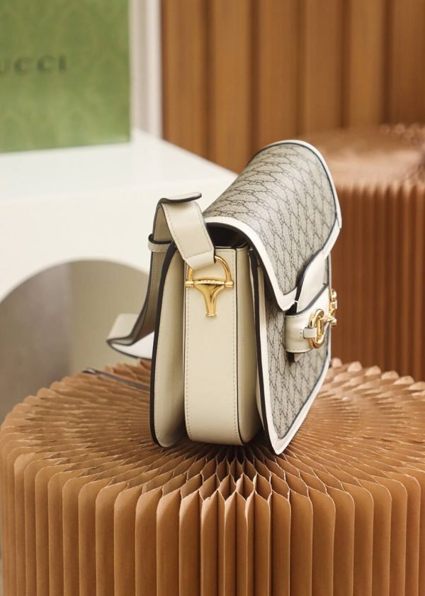 GUCCI Horsebit 1955 Trumpet White - Image 2