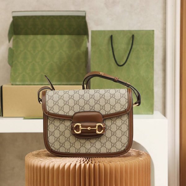 GUCCI Horsebit 1955 Trumpet Brown