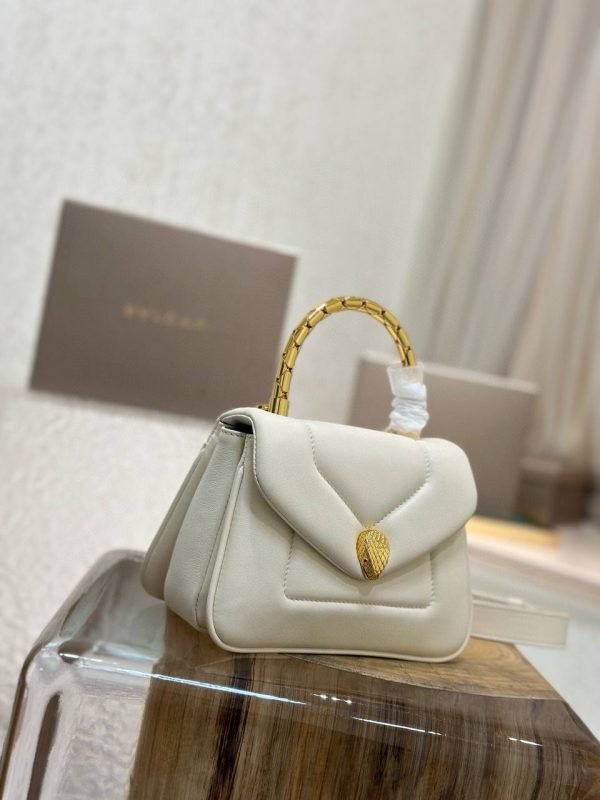BVLGARI Serpenti Reverse White HandBag - Image 2